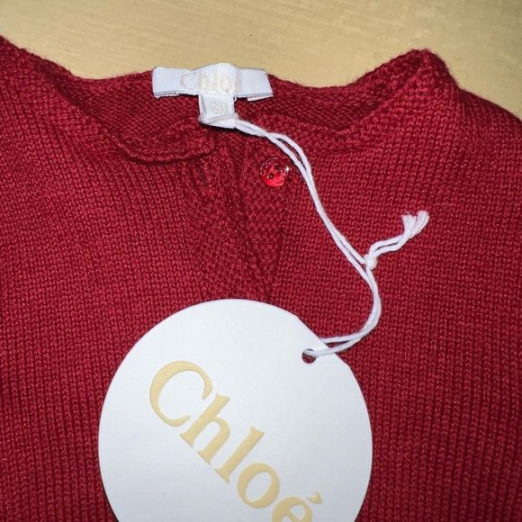 Chloé Red Button Down Cardigan - Picture 5 of 10